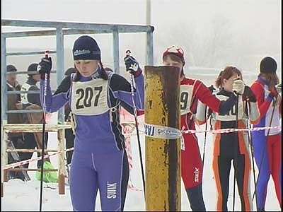 Лыжники соревнуются