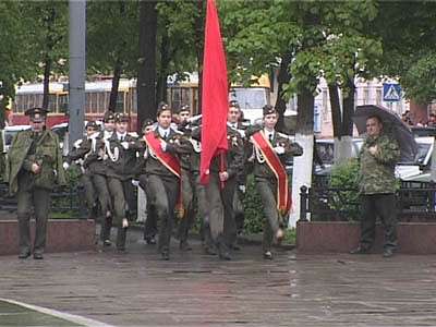 Репетиция водружения флага Победы