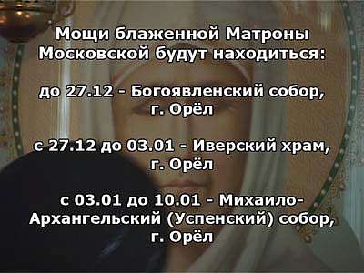 Мощи Матроны Московской