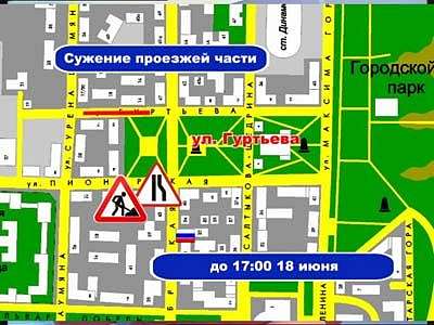 Сужение дорог