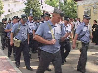 Отправка отряда милиции в Чечню